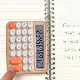 coskira Flexible keyboard calculator office Color calculator mechanical large keyboard high color value girl office finance Basic Calculator image 3