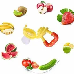 Silicone Food and Fruit Nibbler with Extra Silicone MESH ( yellow ) - SILICON-3
