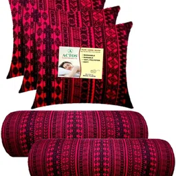 actos 3 Cushion And 2 Microfibre Geometric Bolster Pack of 5-picture-44