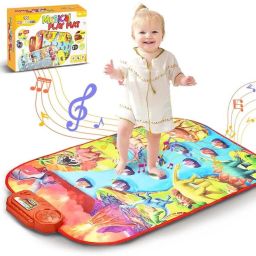 Musical Play Mat for Kids Age 3+ Toddler Floor Mat 8 Dinosaur Sounds-86 x 52 CM-image-33