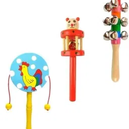 Sound Making Rattle Set For Kids Pack Of 3 Rattle-1