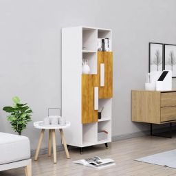 Wooden Book Shelf for Home, Living Room, Office, Multipurpose Rack, Engineered Wood Open Book Shelf-13