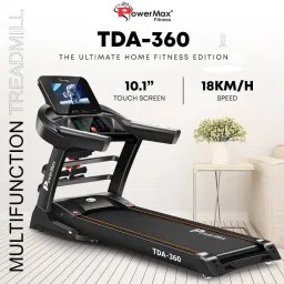 powermax fitness TDA-360 (4 HP Peak) 10.1inch HD Display Multi-function with Auto Incline Treadmill image 2