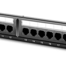 microware Patch Panel Cat6 24 Port RJ45 Wall Mount & Rack Mount Keystone Jack Module Lan Adapter-image-8
