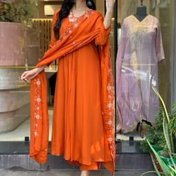 nayasi Embroidered Kurta, Trouser/Pant & Dupatta Set image 3