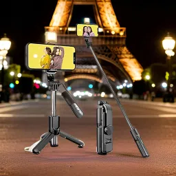 Clairbell BW4_R1S Bluetooth Selfie Sticks with Remote and Selfie Light Single Gimbal for Mobile-20