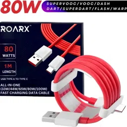 RoarX USB Type C Cable 8 A 1 m TPE 80W Compatible Data Sync Fast Charging Cable Supports Dash/Warp Charging-10