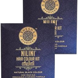 combo Ayurveda Nilini Hair Colour - 100% Ayurvedic, Natural Colour Black pack 2 , black-image-51