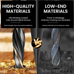 hasthip Rugged HSS Drill Bits Set Universal Power Drill Accessory 13 Piece HSS Drill Bits Set Multi Size for Metalworking and Woodworking Tools Masonry Bits image 3