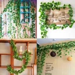set of 4 C SHape Long Ivy Hanging Garland Flowers Vine for DIY Home Wedding Floral Wall Garden Fence Decor Bonsai Artificial Plant-image-17