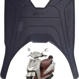Anti Skid Scooter/Scooty Foot Mat Rubber Floor Mat (Black) Hero Destini 125 Two Wheeler Mat-picture-23