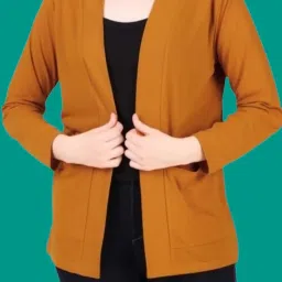 Men Full Sleeve Yellow Shrug-image-100