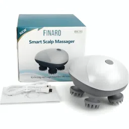 FINARO Revive Electric Handheld Head Portable Massager for Body Head, Neck, Back, Leg Scalp Massager With 4 Rotating Heads Vibration Relax Massager With3 Speed Modes Massager-image-20
