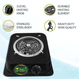 netvull 1250 W Radiant Cooktop Push Button image 2