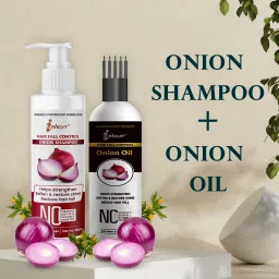 Onion Shampoo 100ml & Onion Oil 50ml To Fuel Hair Volume / Shampoo And Oil Combo-11