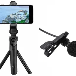 HIFY Selfie Stick, 3 in 1 Extendable Selfie Stick with Detachable Bluetooth Wireless Remote with collar mic 3 Axis Gimbal for Camera, Mobile-34