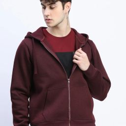 Men Full Sleeve Solid Reversible Hooded Sweatshirt-image-56