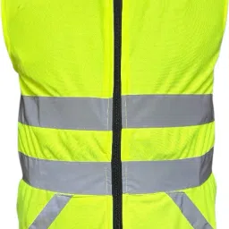 Sicuro Soft & Comfortable Premium Hi Visibility clothing with collar & Reflector Safety Jacket-10