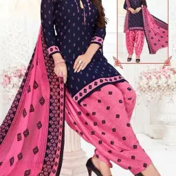 Unstitched Crepe Salwar Suit Material Printed-image-16