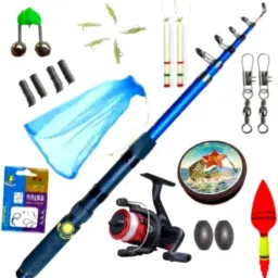 Heavy-Duty Fishing Combo Set with Full Accessories Pack 210CM FIBER GLASS TOP MODEL Blue Fishing Rod-image-20