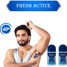 Fresh Active Roll on (25ml x 2) Deodorant Roll-on-For Men-4