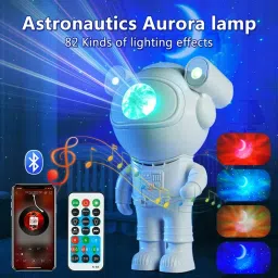 dwiza enterprise Star Galaxy Projector Astronaut Moon Projector Light & Bluetooth Speaker Night Lamp image 3
