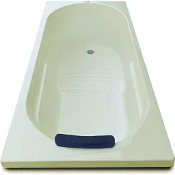 Divine 5.5 Feet Acrylic Rectangular (with Headrest) - Ivory Alcove Bathtub-4