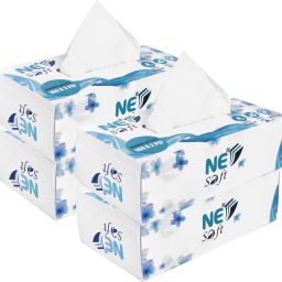 2 Ply Ultra Soft Facial Tissue 100 Pulls x 200 sheets Per Box (Pack of 4)-12