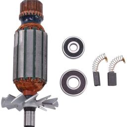 1900B Armature for Planer | Heavy Duty Copper Winding Replacement Part Armature Rotor Anchor Stator Bearing Carbon Brush Parts (Pack of 5) N1900B 1900B Corded Planer-image-1
