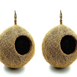 Natural Jute Bird Nests – Comfortable Habitat for Small Birds Pack of 2 Bird House-15