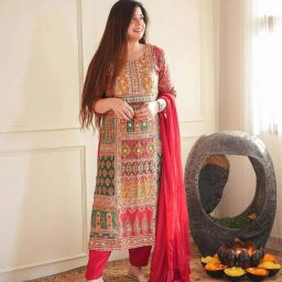 Self Design Kurta, Salwar & Dupatta Set-image-50