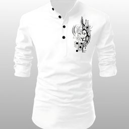 Men Printed Cotton Blend Straight Kurta-image-80
