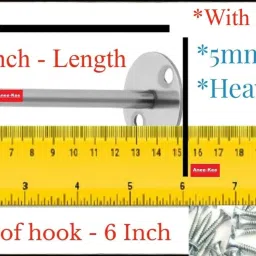 anne-kee 6 Inch Wall Mount Display Hook Cloths Display Hanging Hooks For Mobile Shop Hook Rail 10 image 2