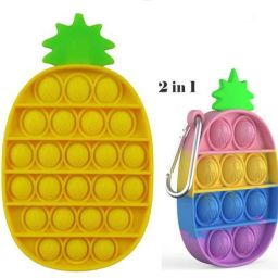 Pop It Fidget Toys,Push Pop Bubble Fidget Sensory Toy,Autism Special Needs Silicone Stress Relief Toy,Great Fidget Toy Sensory Toys Novelty Gifts for Girls Boys Kids Adults 2 In 1-21