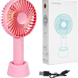 SPERO Standing Holder Handy Pocket Base Suitable for Kids, Women, Makeup Artist, Home Mini Portable USB Hand Fan Rechargeable Battery Operated Personal Table Fan USB Fan-19