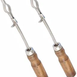 Test Tube Holder on wooden handle Chromium Plating [rust free], Pack of 4 pc Test Tube Clamp-image-98