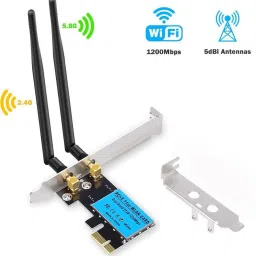 microware PCI-E 11AC WLAN CARD Dual Band Antenna Wireless 1200Mbps For Home 2.4G/5Ghz WiFi Network Interface Card image 5