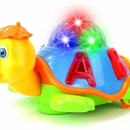 Musical Bump and Go Tortoise Toy with 3D Flashing Light & Sound Toys for Kids-23