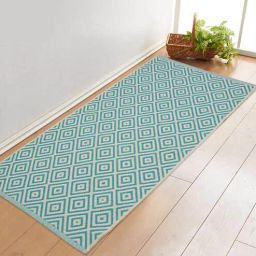 saral home Green Cotton 2 ft x 4 ft Hand Woven Dhurrie-picture-3