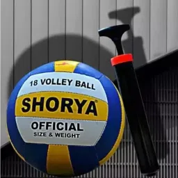 OFFICIAL 18 PANNEL VOLLEYBALL WITH AIR PUMP (SIZE-4) FOR PLAYING, PRACTICE Volleyball - Size: 4-picture-16