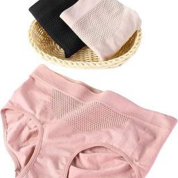 Pack of 3 Breathable Soft Stratchable StayFresh Cotton Nylon Blend Highrise Tummy Hide Women Hipster Multicolor Panty-picture-11