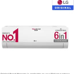 lg AI Convertible 6-in-1 Cooling 2024 Model 1 Ton 3 Star Split Inverter 2 Way Swing, HD Filter with Anti-Virus Protection with VIRAAT Mode & ADC Sensor AC- White image 2