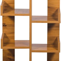 yesmom Solid Finish Showcase Stand Engineered Wood Open Book Shelf image 2