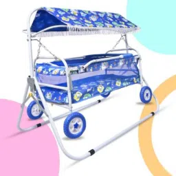 Beautiful Baby Cradle with Mosquito Net & Wheels, Jhula, swing-10
