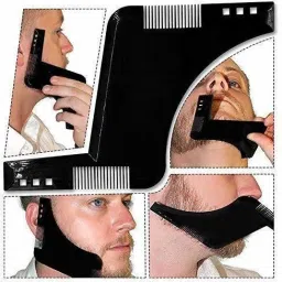nispruhay Styling Shaping Template Beard Comb Tool Symmetry Trimming Shaper Stencil,Shaving Company Beard Shaper ToolPack Of 1 image 3