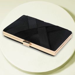 Casual, Party, Formal BlackClutch- Regular Size-25