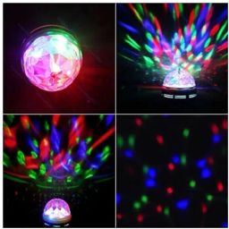 LED Rotating Light Lighting RGB Disco Party Crystal Ball Lights Effects Single Disco Ball-30