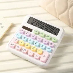 V-calculator-big Calculator 12 Digit, Dual power and Solar Calculator with Large LCD Display BasicCalculator-11