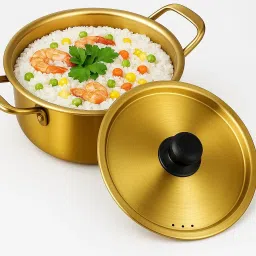 Stainless Steel Casserole Cooking Pot: Milk Warmer Pot Soup Pot Cook and Serve Casserole-image-0