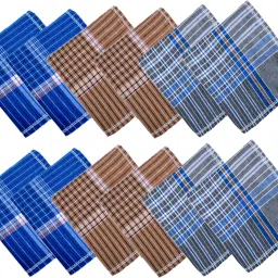 Solvia Men'S Multicolor Checks 100% Pure Cotton ["Multicolor"] Handkerchief-picture-31
